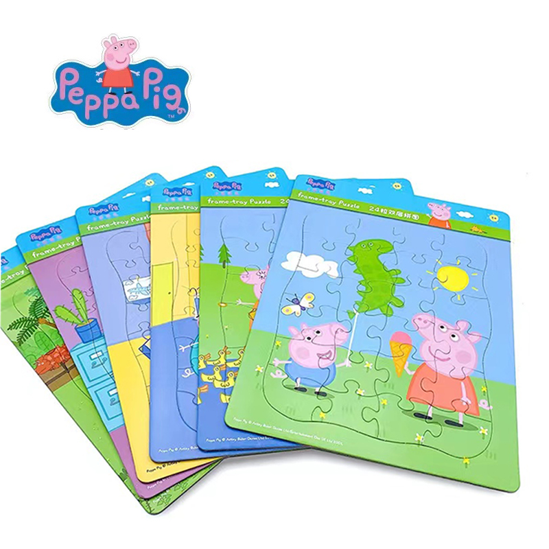 Kids Toys 3 Year Old - Peppa pig figuras mini quebra-cabeças brinquedos