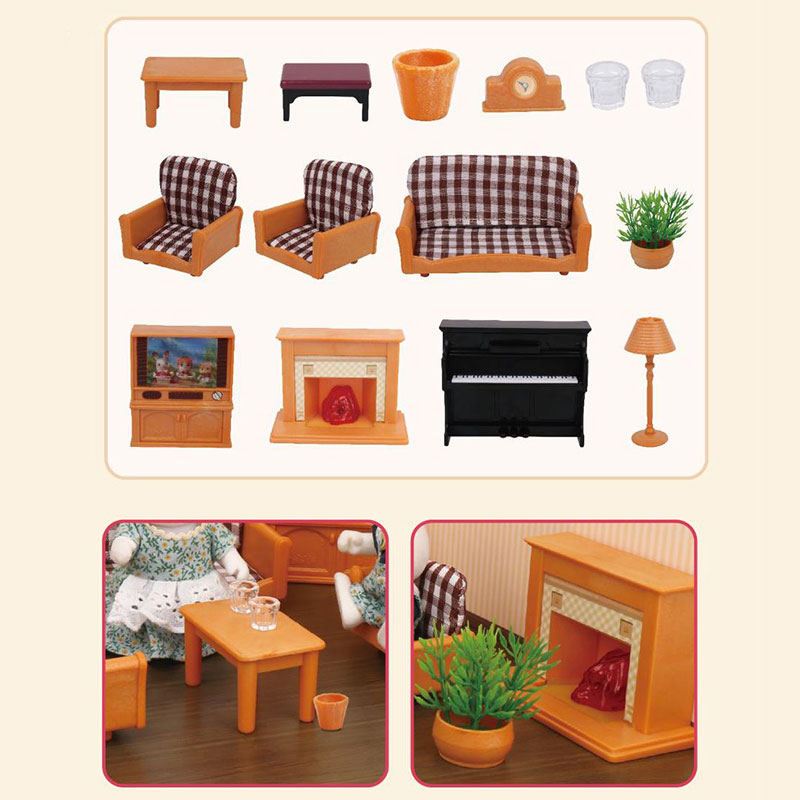 Casa de bonecas em miniatura c - Kids Toys Kitchen Set avaliação e preço